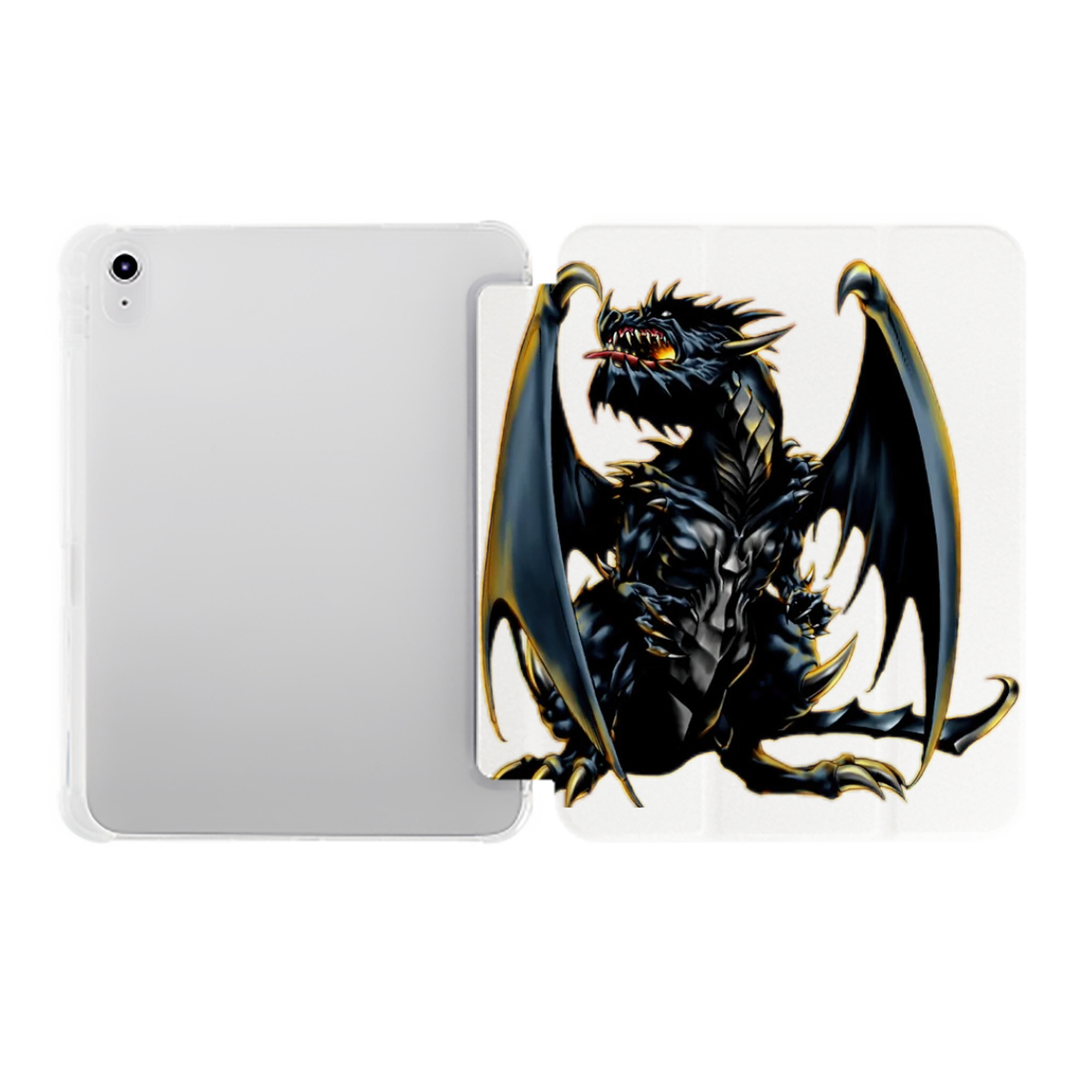 （画像用） 遊☆戯☆王 Yu-Gi-Oh! IPad ケース ペン収納付き 三つ折りスタンド PUレザー×シリコン 対応機種9.5/10.5/10.9インチ